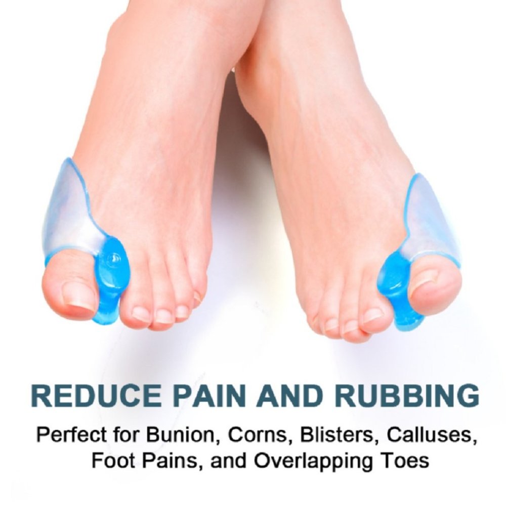 1 Pair Silicone Gel Bunion Toe Corrector Orthotics Toes Straightener Separator